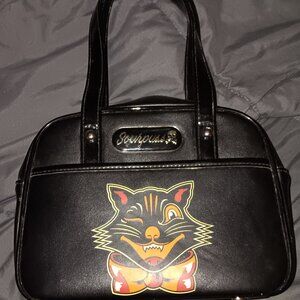 Sourpuss Clothing Black Cats Mini Bowler Bag HTF